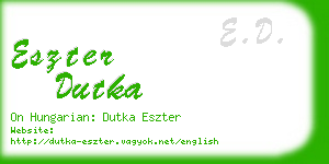 eszter dutka business card